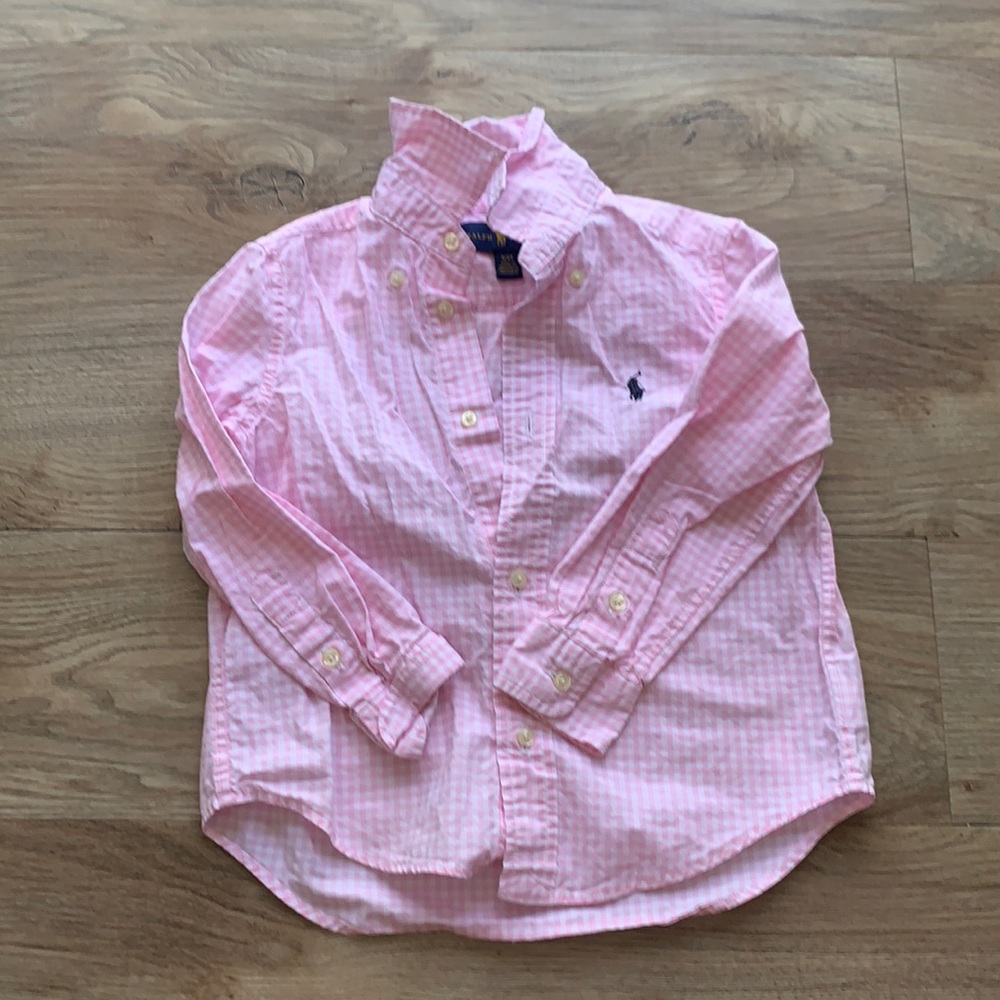 Ralph Lauren Pink and White checkered button down